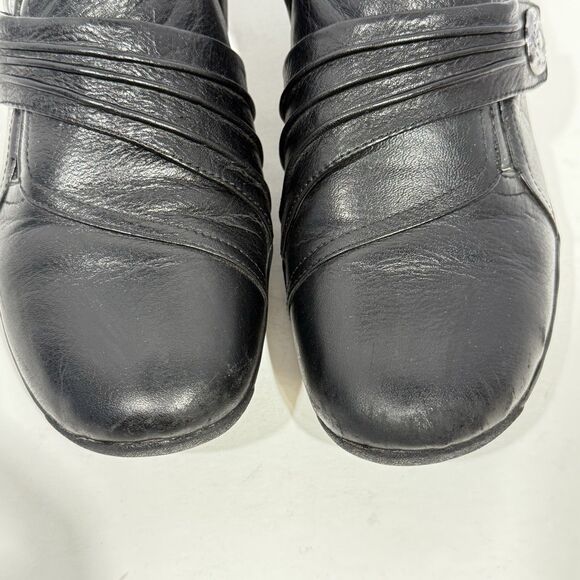 Womens 8.5 M Clarks Artisan Kessa Alcove 26102319 Black Leather Slip On Loafers - Picture 8 of 16